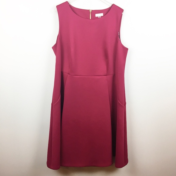 Calvin Klein Dresses & Skirts - Calvin Klein | Fit and Flare Scuba Knit Dress Plus